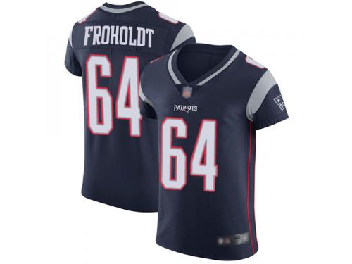 #64 Elite Hjalte Froholdt Navy Blue Football Home Men's Jersey New England Patriots Vapor Untouchable