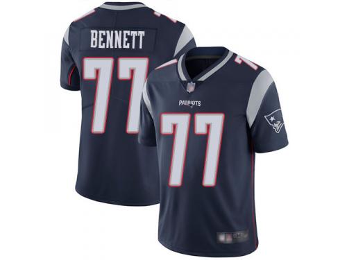#77 Limited Michael Bennett Navy Blue Football Home Men's Jersey New England Patriots Vapor Untouchable