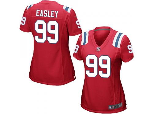 #99 Dominique Easley New England Patriots Alternate Jersey _ Nike Women's Red NFL Game