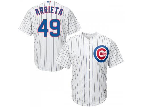 Chicago Cubs Jake Arrieta Majestic Official Cool Base Player Jersey - White