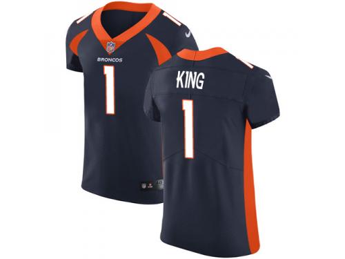 Denver Broncos Marquette King Men's Elite Navy Blue Nike Jersey - #1 NFL Vapor Untouchable Alternate