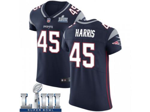 Elite Men's Trent Harris New England Patriots Nike Team Color Super Bowl LIII Vapor Untouchable Jersey - Navy