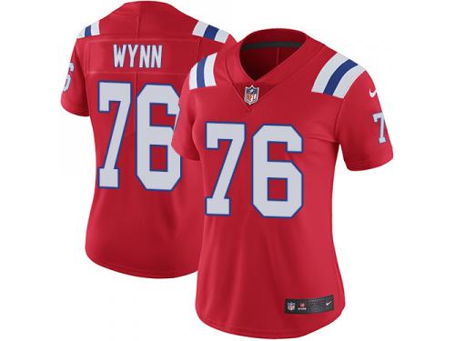 Isaiah Wynn Women's Limited Red Jersey Nike NFL New England Patriots Vapor Untouchable Alternate #76