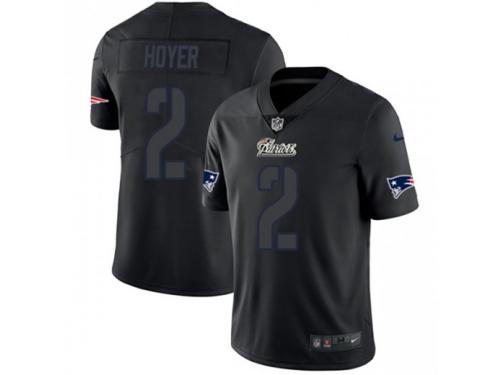 Limited Men's Brian Hoyer New England Patriots Nike Jersey - Black Impact Vapor Untouchable