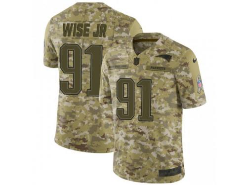 Limited Men's Deatrich Wise Jr. New England Patriots Nike 2018 Salute to Service Jersey - Camo