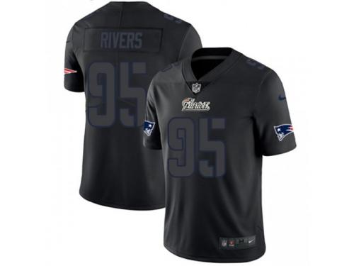 Limited Men's Derek Rivers New England Patriots Nike Jersey - Black Impact Vapor Untouchable