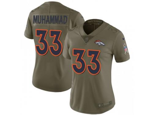 Limited Women's Khalfani Muhammad Denver Broncos Nike 2017 Salute to Service Jersey - Green