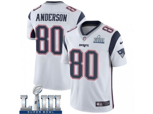 Limited Youth Stephen Anderson New England Patriots Nike Super Bowl LIII Vapor Untouchable Jersey - White