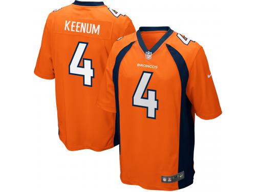 Men Game Case Keenum #4 Nike Orange Home Jersey - NFL Denver Broncos