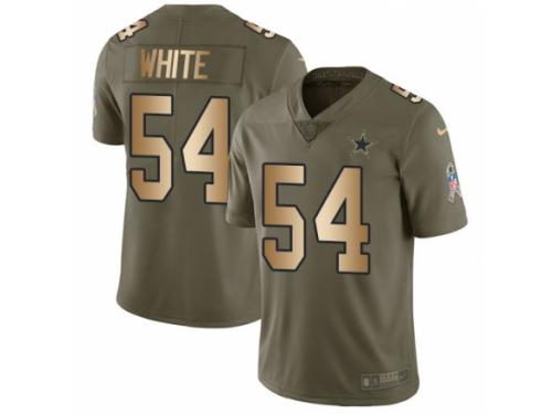 Men Nike Dallas Cowboys #54 Randy White Limited Olive/Gold 2017 Salute to Service NFL Jersey