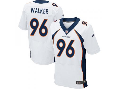 Men Nike NFL Denver Broncos #96 Vance Walker Authentic Elite Road White Jersey