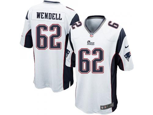 Men Nike NFL New England Patriots #62 Ryan Wendell Road White Limited Jersey
