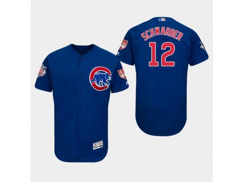 Men's Chicago Cubs 2019 Spring Training Kyle Schwarber Flex Base Jersey Royal