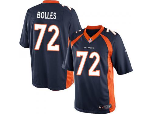 Men's Limited Garett Bolles #72 Nike Navy Blue Alternate Jersey - NFL Denver Broncos