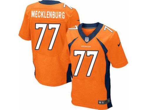 Men's Nike Denver Broncos #77 Karl Mecklenburg Elite Orange Team Color NFL Jersey