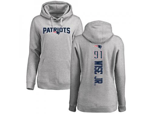 Nike Deatrich Wise Jr Ash Backer Women's - NFL New England Patriots #91 Pullover Hoodie
