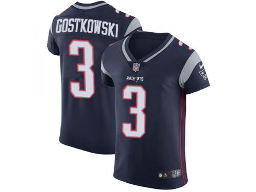 Nike Elite Stephen Gostkowski Navy Blue Men's Jersey - New England Patriots #3 NFL Vapor Untouchable Home