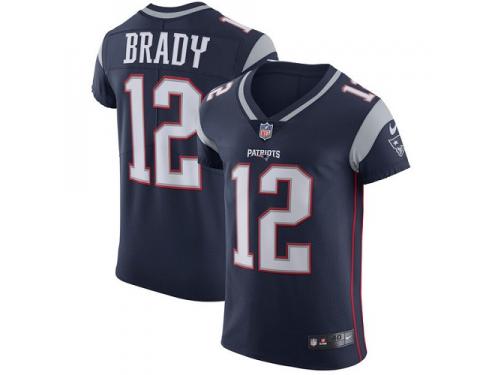 Nike Elite Tom Brady Navy Blue Men's Jersey - New England Patriots #12 NFL Vapor Untouchable Home