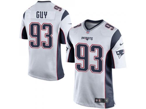 Nike Lawrence Guy Game White Road Youth Jersey - NFL New England Patriots #93