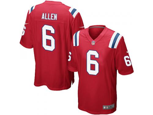 Nike Ryan Allen Game Red Alternate Youth Jersey - NFL New England Patriots #6