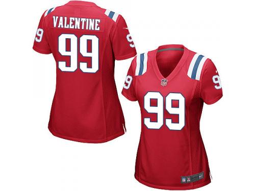 Nike Vincent Valentine Game Red Alternate Women's Jersey - NFL New England Patriots #99
