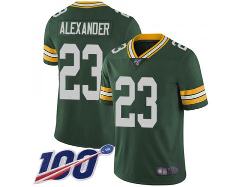 Packers #23 Jaire Alexander Green Team Color Men's Stitched Football 100th