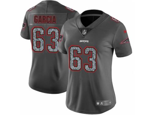 Women Nike New England Patriots #63 Antonio Garcia Gray Static Vapor Untouchable Game NFL Jersey