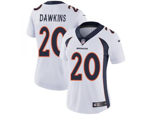 Women's Limited Brian Dawkins #20 Nike White Road Jersey - NFL Denver Broncos Vapor Untouchable