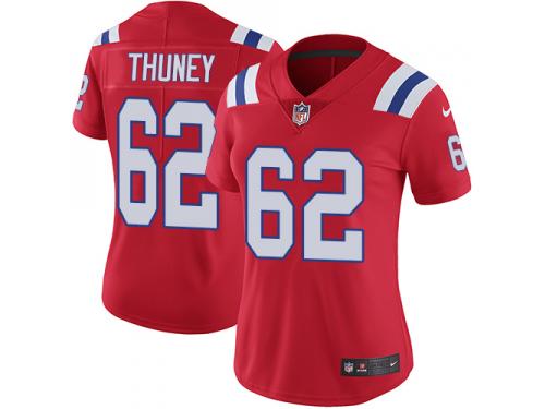 Women's Limited Joe Thuney #62 Nike Red Alternate Jersey - NFL New England Patriots Vapor Untouchable