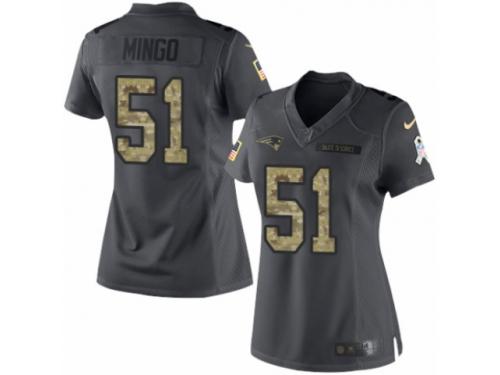 Women's Nike New England Patriots #51 Barkevious Mingo Limited Black 2016 Salute to Service NFL Jersey