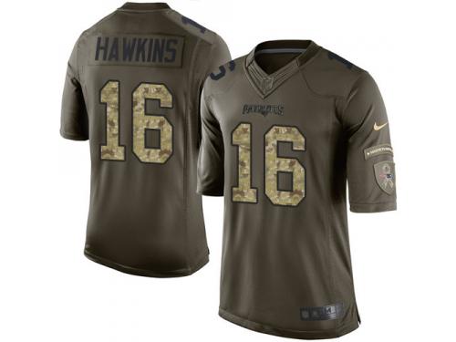 Youth Limited Andrew Hawkins #16 Nike Green Jersey - NFL New England Patriots Salute to Service