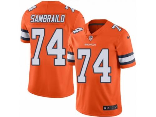 Youth Nike Denver Broncos 74 Ty Sambrailo Limited Orange Rush NFL Jersey