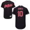 Navy Blue Yan Gomes Men #10 Majestic MLB Cleveland Indians Flexbase Collection Jersey