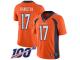 #17 Limited DaeSean Hamilton Orange Football Home Youth Jersey Denver Broncos Vapor Untouchable 100th Season