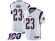 #23 Limited Patrick Chung White Football Road Youth Jersey New England Patriots Vapor Untouchable 100th Season
