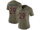 #29 Limited Bryce Callahan Olive Football Women's Jersey Denver Broncos 2017 Salute to Service