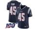 #45 Limited Donald Trump Navy Blue Football Home Men's Jersey New England Patriots Vapor Untouchable 100th Season