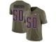 #50 Limited Chase Winovich Olive Football Men's Jersey New England Patriots 2017 Salute to Service