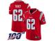 #62 Limited Joe Thuney Red Football Youth Jersey New England Patriots Inverted Legend 100th Season