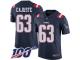 #63 Limited Yodny Cajuste Navy Blue Football Youth Jersey New England Patriots Rush Vapor Untouchable 100th Season