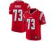 #73 Limited John Hannah Red Football Men's Jersey New England Patriots Inverted Legend