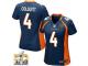Game Britton Colquitt WoMen Jersey - Denver Broncos #4 Alternate Navy Blue Super Bowl 50 Bound Nike NFL