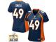 Game Dennis Smith WoMen Jersey - Denver Broncos #49 Alternate Navy Blue Super Bowl 50 Bound Nike NFL