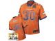 Game Terrell Davis Men Jersey - Denver Broncos #30 Drift Fashion Orange Super Bowl 50 Bound Nike NFL