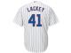 John Lackey Chicago Cubs Majestic Official Cool Base Player Jersey - White