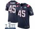 Legend Vapor Untouchable Men's Donald Trump New England Patriots Nike Color Rush Super Bowl LIII Jersey - Navy
