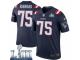 Legend Vapor Untouchable Men's Ted Karras New England Patriots Nike Color Rush Super Bowl LIII Jersey - Navy