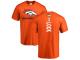 Men #3 Drew Lock Orange Football Backer Denver Broncos T-Shirt