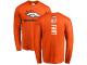 Men #87 Noah Fant Orange Football Backer Denver Broncos Long Sleeve T-Shirt