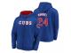 Men Chicago Cubs Craig Kimbrel Royal Matte Fleece Full-Zip Hoodie